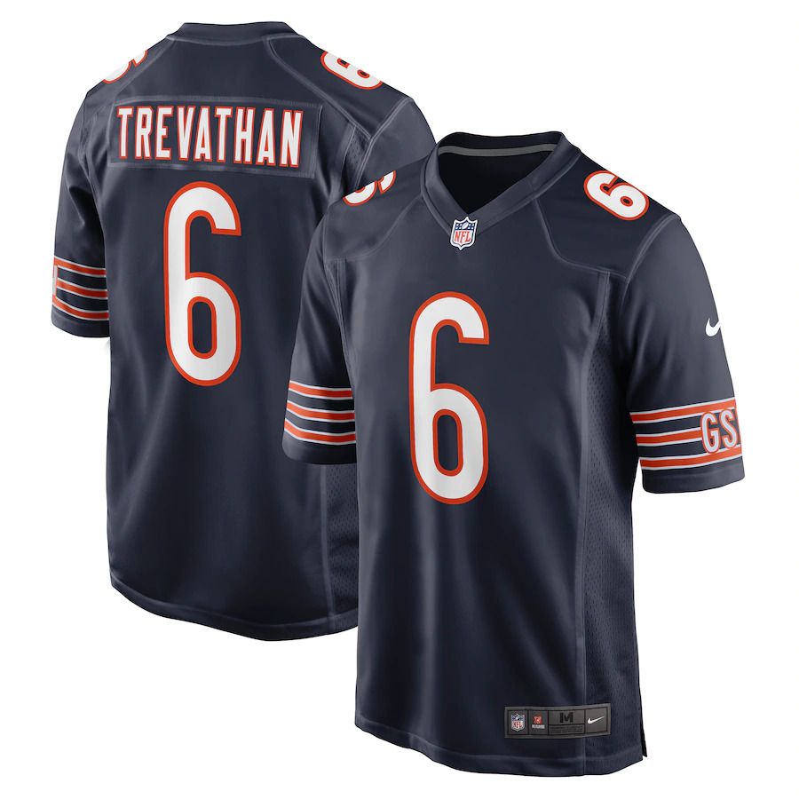 Men Chicago Bears #6 Danny Trevathan Nike Navy Game Player NFL Jersey->->NFL Jersey